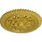Ekena Millwork York Ceiling Medallion (Fits Canopies up to 3 5/8"), Hand-Painted Rich Gold, 21 5/8"OD x 2 1/2"P CM21YORGS - alternate 2